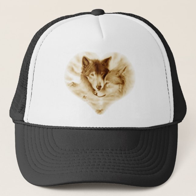 Wolf Love Trucker Hat (Front)