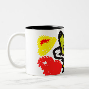 Wolf lovely autumn Two-Tone coffee mug