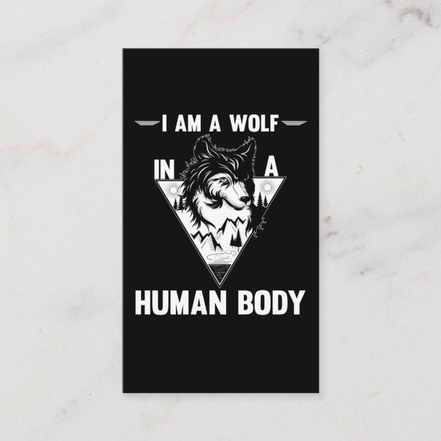 Wolf Lover Forest Animal Business Card (Front)