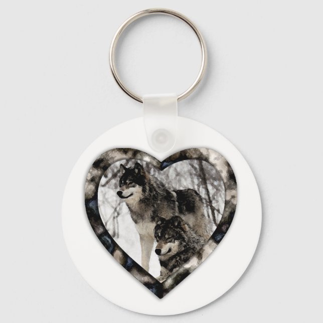 Wolf Lover Key Ring (Front)