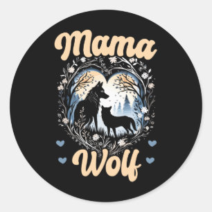 Wolf Lover Mothers Day Stemi Apparel Wolf Pack Wol Classic Round Sticker