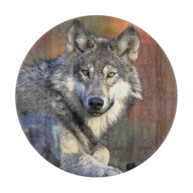 Wolf Lovers Art Cutting Board (Front)