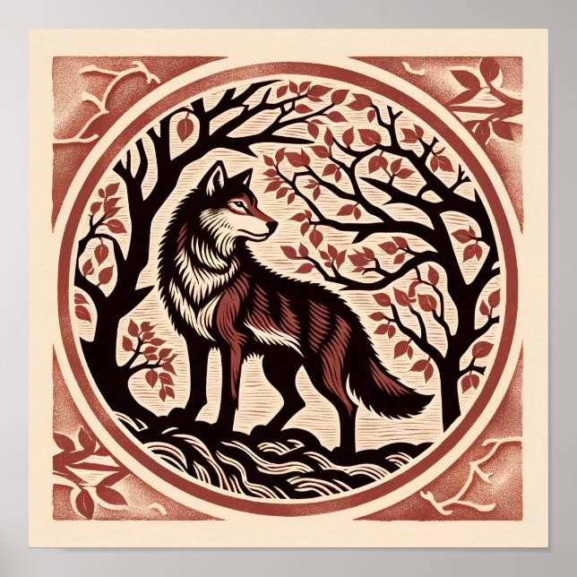 Wolf lovers artwork nature love Wolves             Poster (Front)