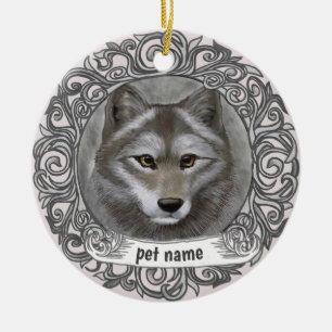 Wolf Loving Memory ornament