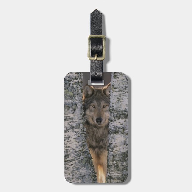 Wolf Luggage Tag (Front Vertical)