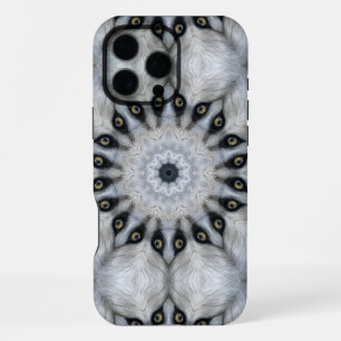 Wolf Mandala Fierce Eyes and Furry Symmetry iPhone 16 Pro Max Case