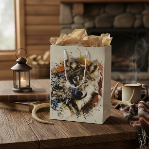 Wolf   medium gift bag