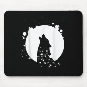 Wolf Men Silhouette Animal Motif Environmental Mouse Mat