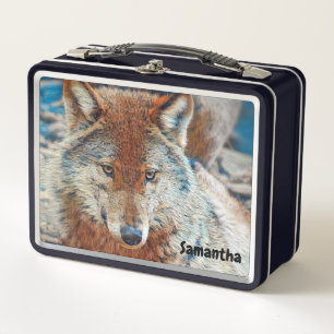 Wolf Metal Lunchbox