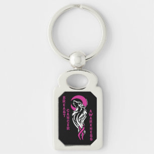 Wolf/Moon...Breast Cancer Key Ring
