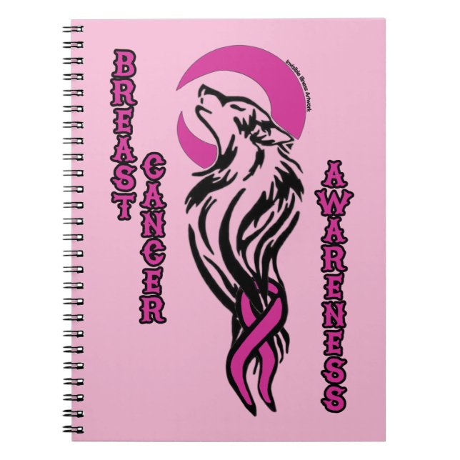Wolf/Moon...Breast Cancer Notebook (Front)
