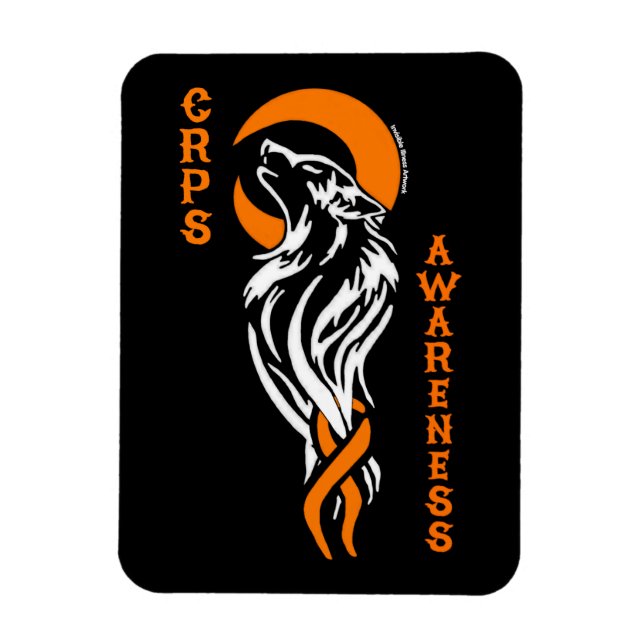 WOLF/MOON...CRPS MAGNET (Vertical)