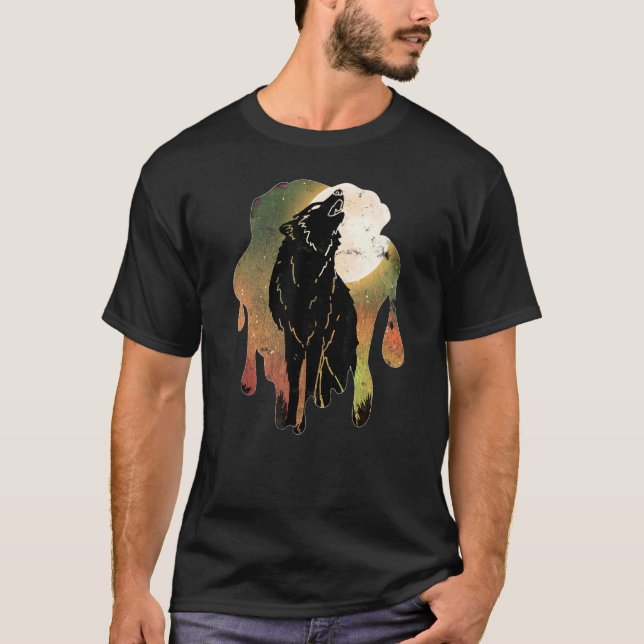 Wolf Moon Howling 1 T-Shirt (Front)