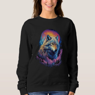 Wolf Moon Howling Lone Funny Wolves pack of wolves Sweatshirt
