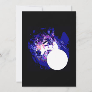 Wolf & Moon Invitation