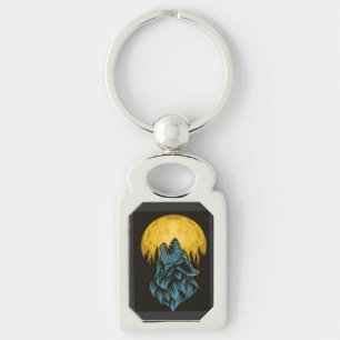 Wolf Moon Key Ring