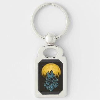 Wolf Moon Key Ring