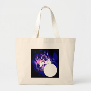 Wolf & Moon Large Tote Bag