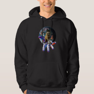 Wolf Moon Motif Pack Wild Lupus Colourful Wolves Hoodie