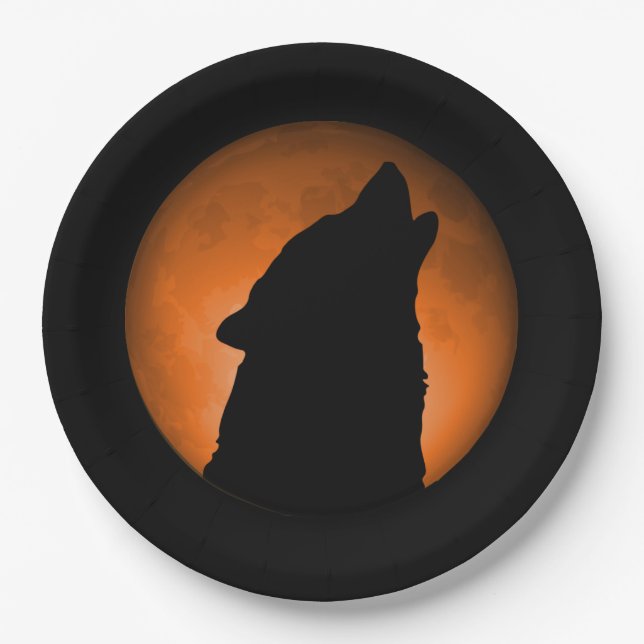 Wolf Moon Paper Plate (Front)