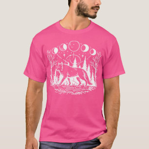 Wolf Moon Phases Lunar Celestial Therian For n T-Shirt