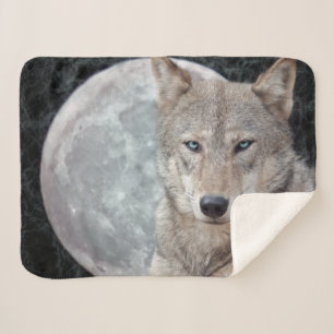 Wolf Moon Sherpa Blanket