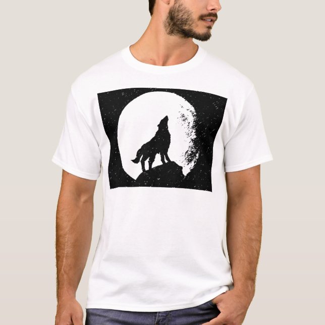 Wolf & Moon Silhoutte T-Shirt (Front)