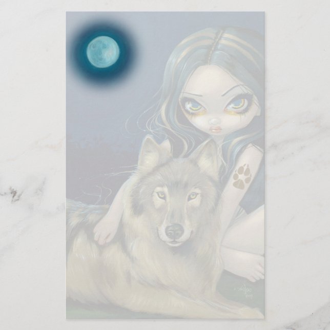 "Wolf Moon" Stationery (Front)