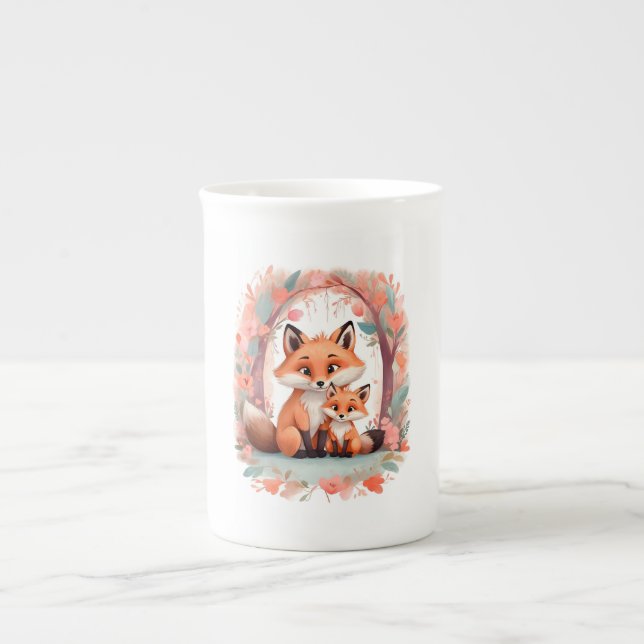 Wolf Mother & Daughter Mug – Family Gift for Paren (Front)