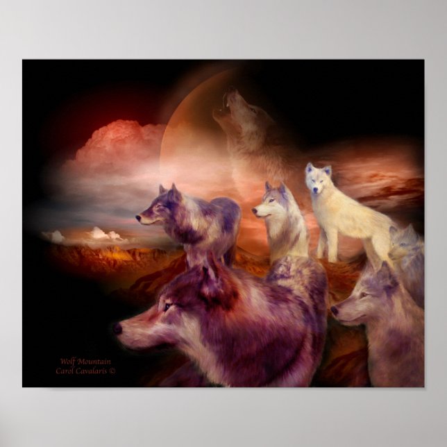 Wolf Mountain Art Poster/Print Poster (Front)
