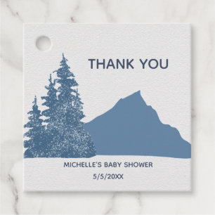 Wolf Mountain Forest Boy Thank You Favour Tags