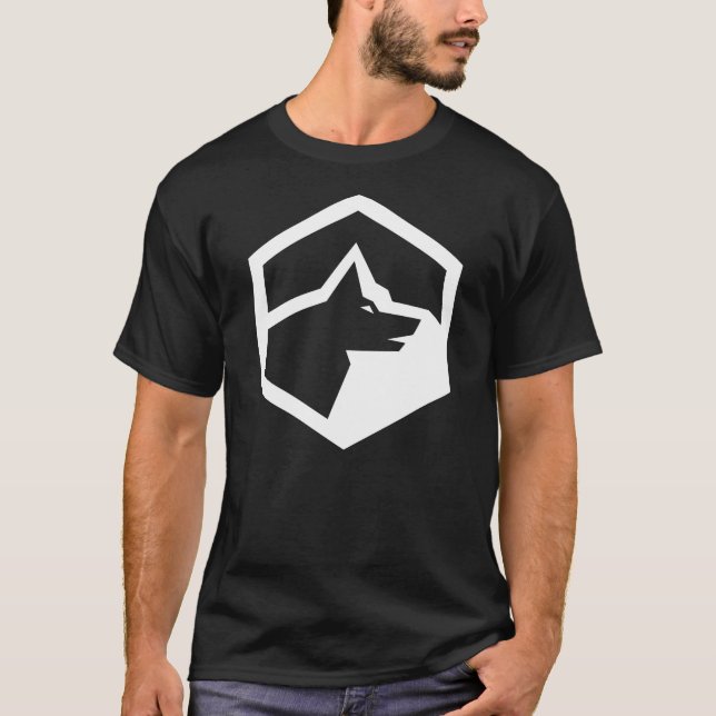 Wolf Mountain Homestead Logo white on dark T-Shirt (Front)