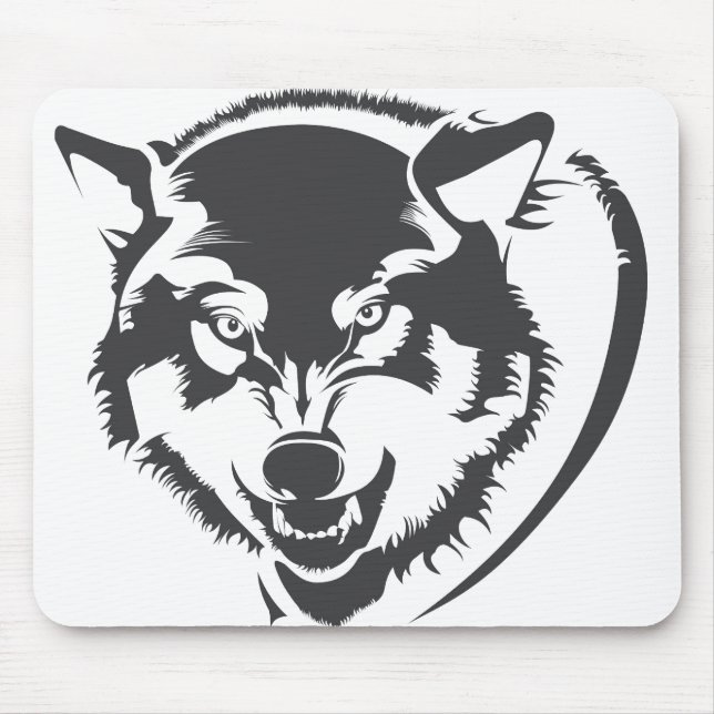 Wolf Mouse Mat (Front)