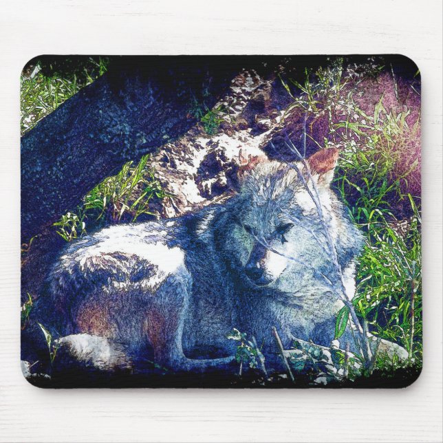 Wolf Mouse Mat (Front)