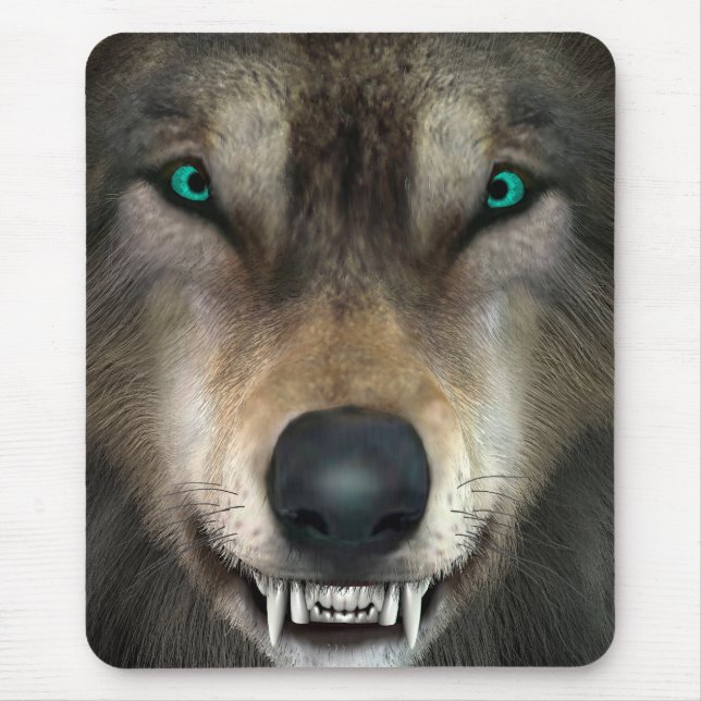 Wolf Mouse Mat (Front)