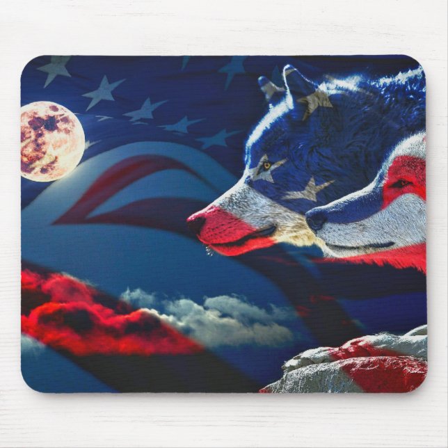 Wolf Mouse Mat (Front)