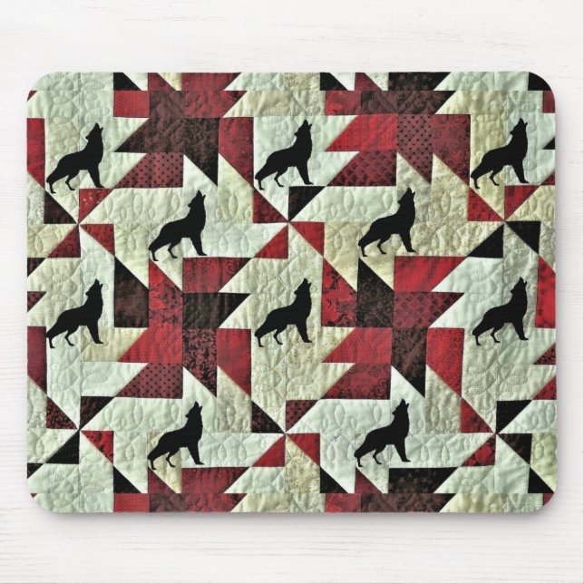 Wolf Mouse Mat (Front)