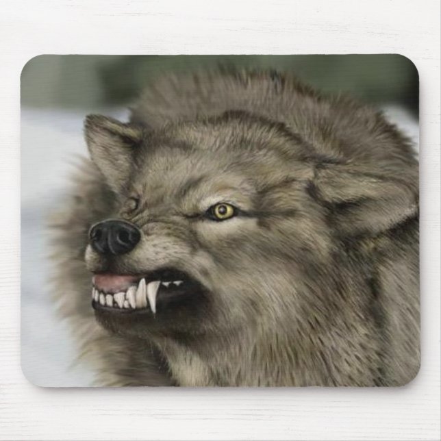 Wolf Mouse Mat (Front)