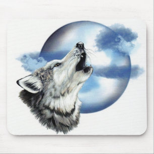 wolf mouse mat