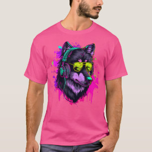 Wolf Music Dj Wolf Lover Music Headphones Dance Cl T-Shirt