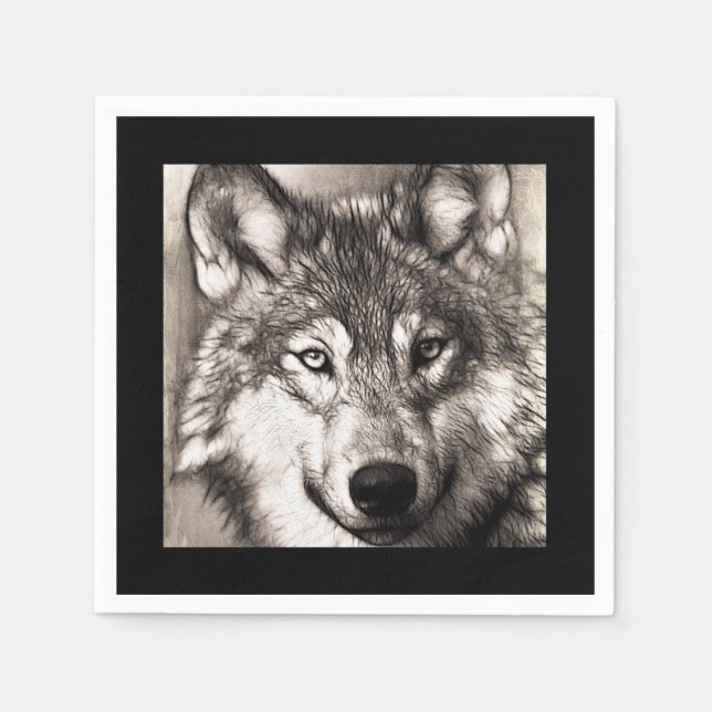 Wolf Napkin (Front)