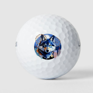 Wolf Native Animal Spirit  Golf Balls