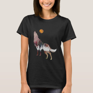 Wolf Nature Forest Outdoor Hiking Camping Hunting T-Shirt