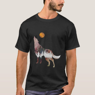 Wolf Nature Forest Outdoor Hiking Camping Hunting T-Shirt