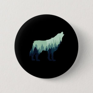 Wolf Nature Outdoor Forest Camping Hiking Gift 6 Cm Round Badge
