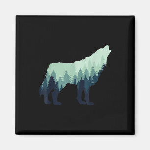 Wolf Nature Outdoor Forest Camping Hiking Gift Magnet