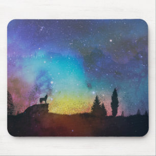 Wolf Night Mouse Mat