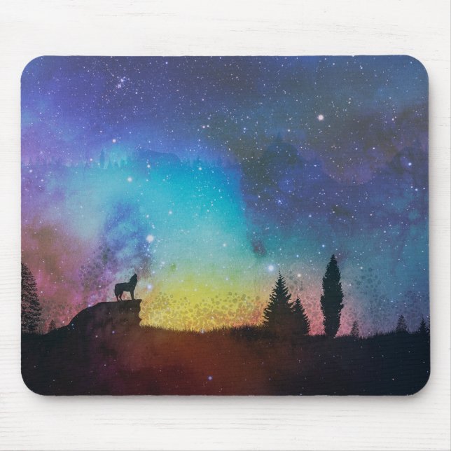 Wolf Night Mouse Mat (Front)