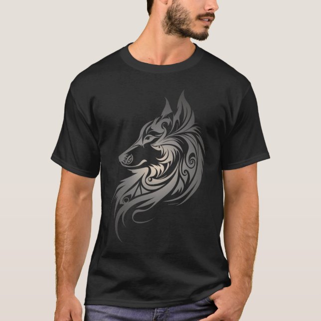 Wolf Norse Mythology Viking Native American Spirit T-Shirt (Front)