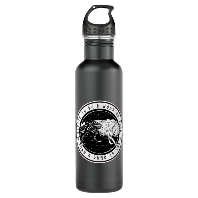Wolf of Odin 710 Ml Water Bottle (Front)
